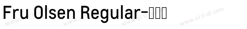 Fru Olsen Regular字体转换